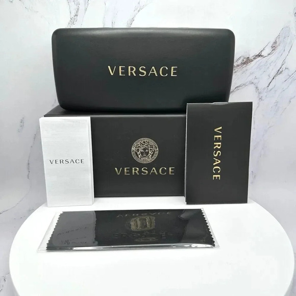 VERSACE Sunglasses Black Medusa Gold Logo Limited Edition Italy 100% Authentic - Picture 10 of 16